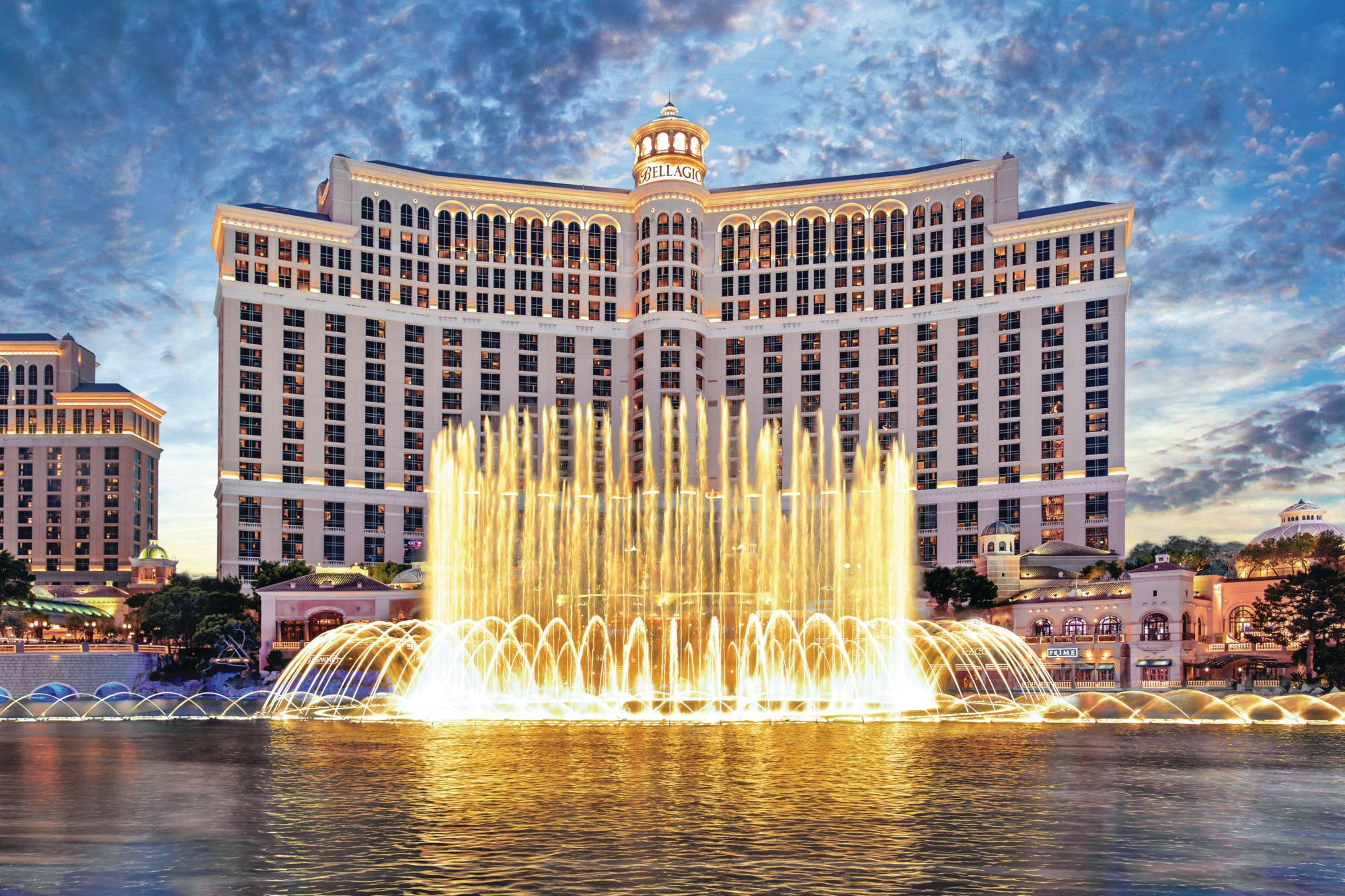 The water show fountain at the Bellagio in Vegas.
